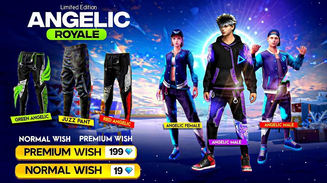 Calça Angelical Roxa - Codiguin disponível na lista de Codiguin FF 2026