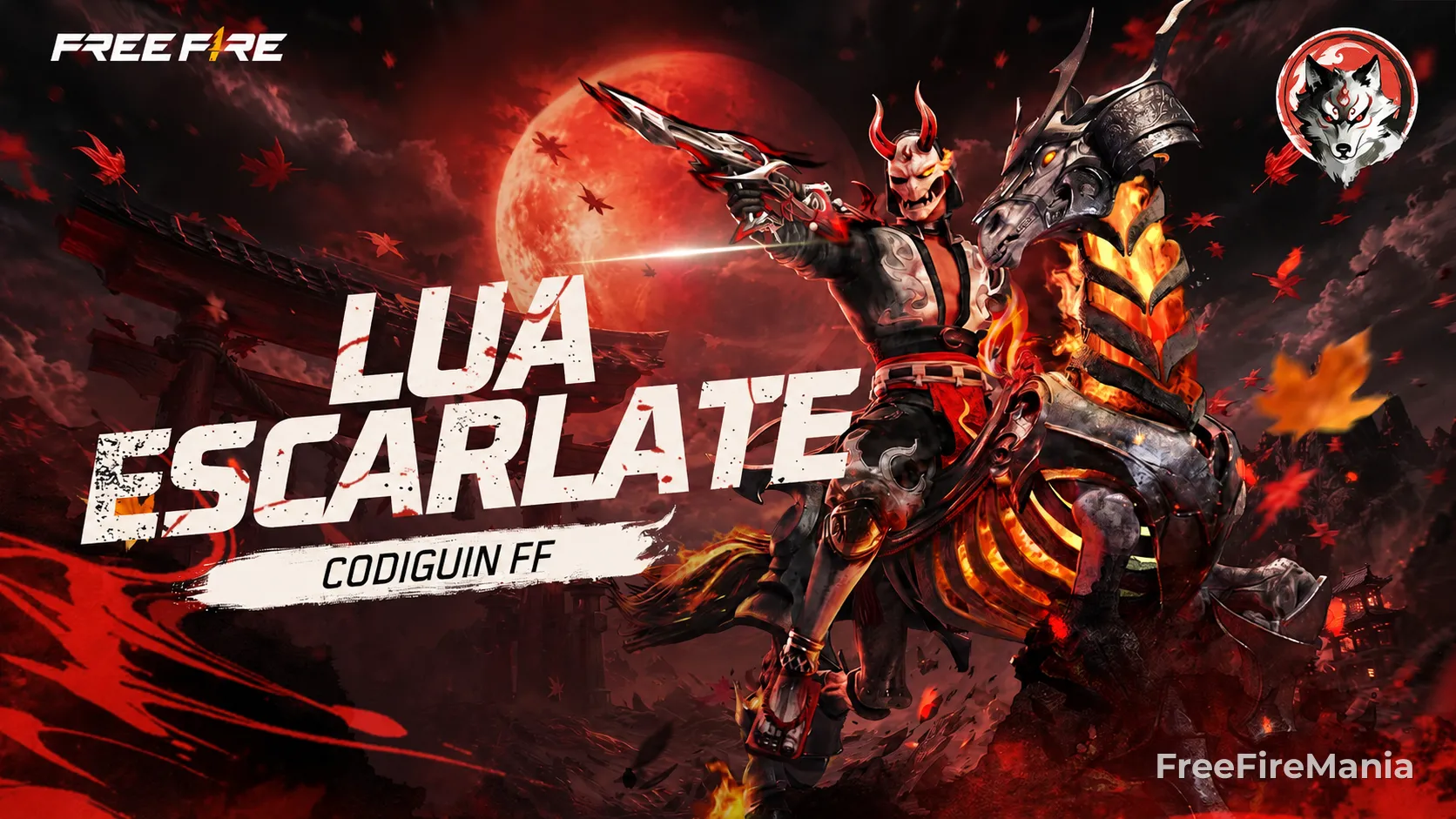 Conjunto Guerreiro(a) Escarlate - Codiguin disponível na lista de Codiguin FF 2026