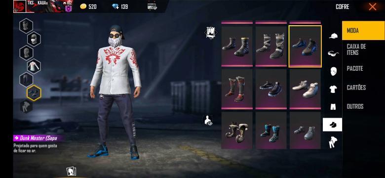 Skin Para Ranqueada, Combinação de Roupas e Skins