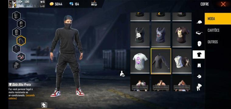 Combinações Gola Alta Branca Free Fire: roupas, skins e pacotes no Battle  Royale