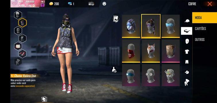 Garena Free Fire - Esse é pra quem não abre mão do outfit nem na hora de  subir capa! 🥵 Códigos Quentes tá na área com Conjunto e Mochila Playba,  curtiram? 😎