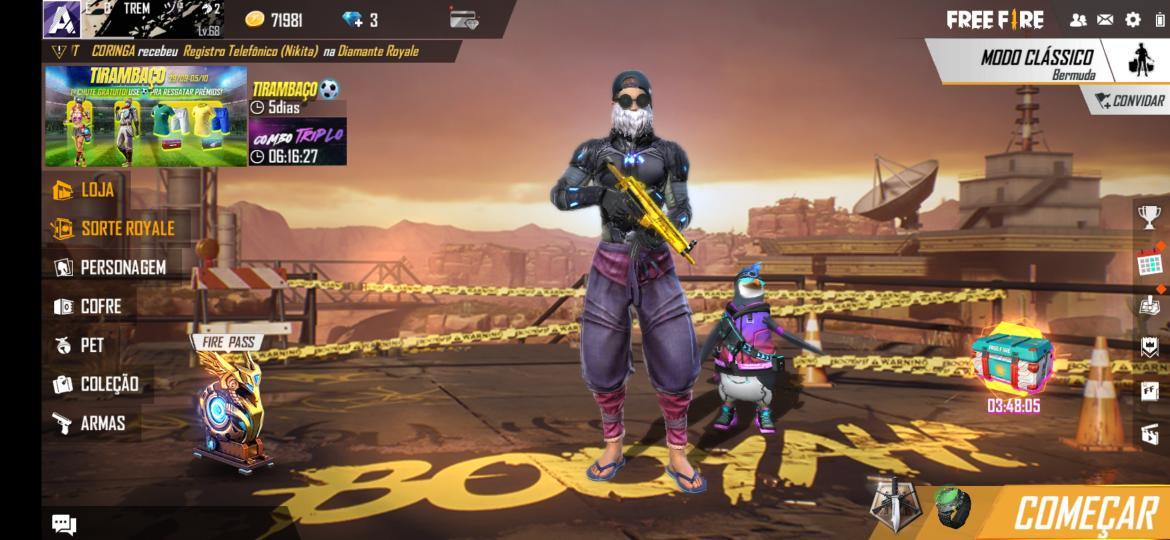 Combinação de skin PRIMEIRO PASSUDO HEUEHUE  - Detalhes e visualização