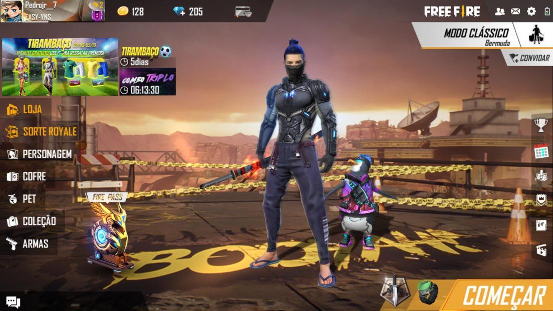 Combinação de skin Blue Ninja Futurista - Detalhes e visualização