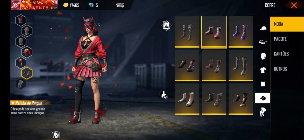 Combinação de skin Rainha Vermelha - Detalhes e visualização