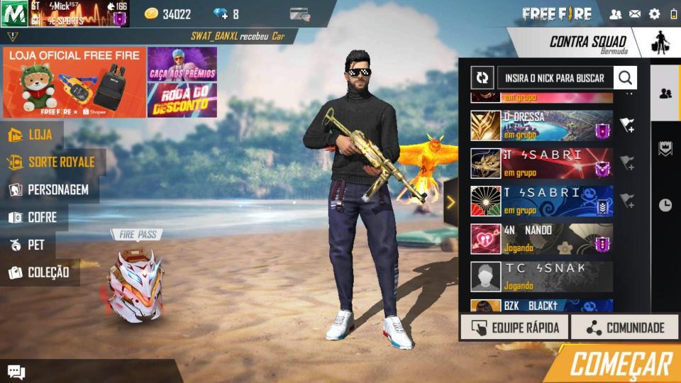 Combinações Gola Alta Preta Free Fire: roupas, skins e pacotes no Battle  Royale