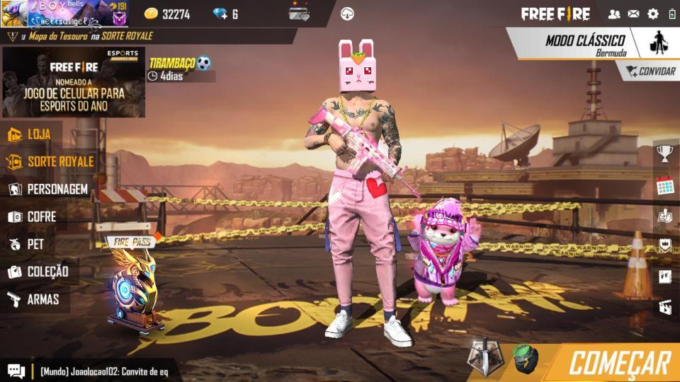 Combinação de skin Pacote Coelho Do Amor - Detalhes e visualização