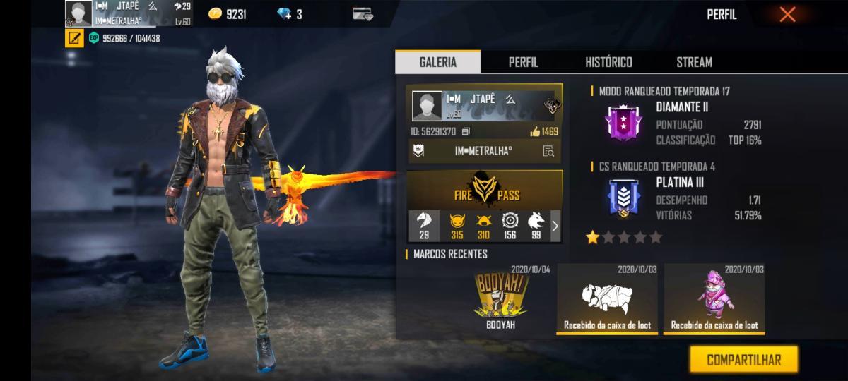 Combinação de skin Cavaleiro Sobrio  - Detalhes e visualização