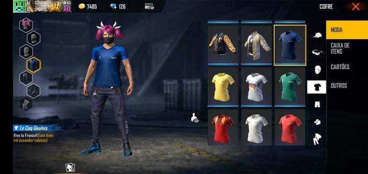 Combinação de skin Combinação De Com Camisa De TIME  - Detalhes e visualização