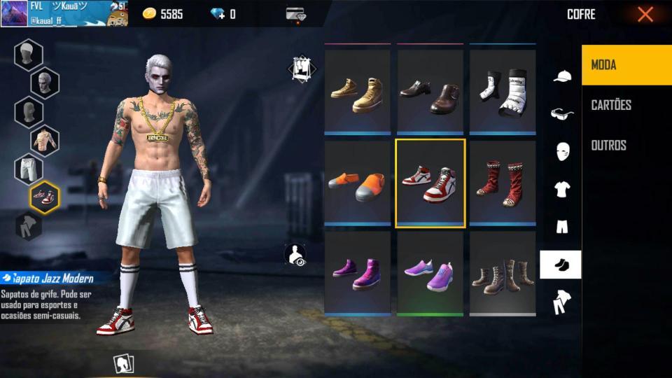 Combinação skin vampiro+short de time