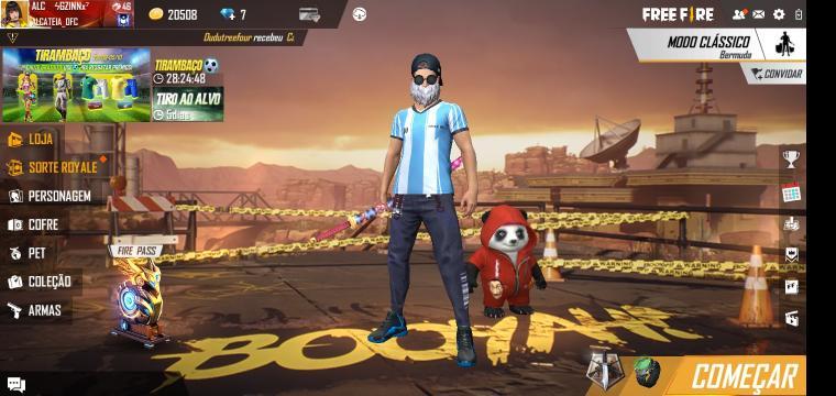 Combinação de skin Pro Player Desconhecido - Detalhes e visualização