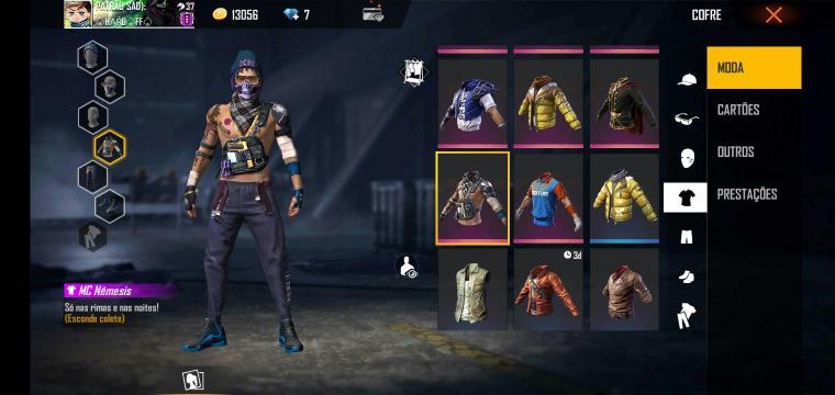 Combinação de skin MC Nemesse - Detalhes e visualização