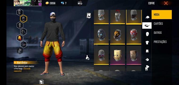 Combinação de skin Braba Ff   - Detalhes e visualização
