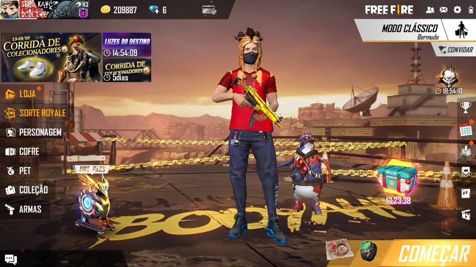 Combinação de skin Combinação Básica  - Detalhes e visualização