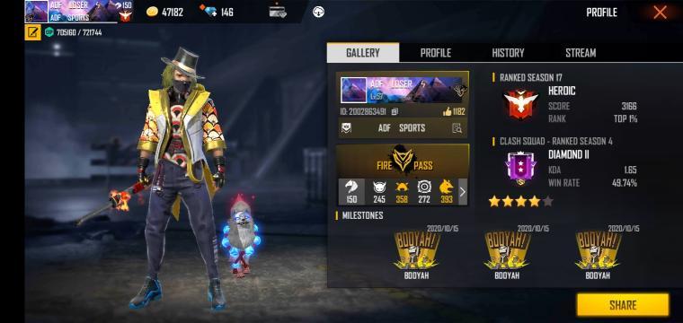 Free Fire Skin De Charro 