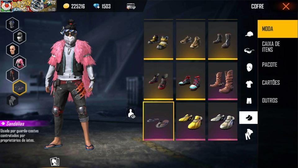 Combinação de skin Pantera Meio Rosa - Detalhes e visualização