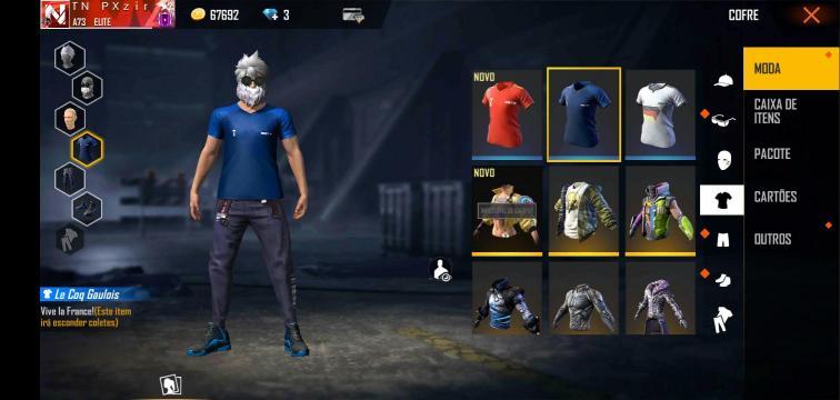 Combinação de skin Combinação Camisa De Time E Calça Dowl - Detalhes e visualização