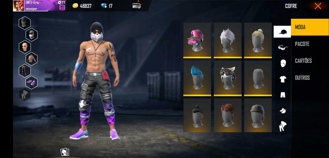 Combinação de skin Vovô Estiloso Degradê - Detalhes e visualização