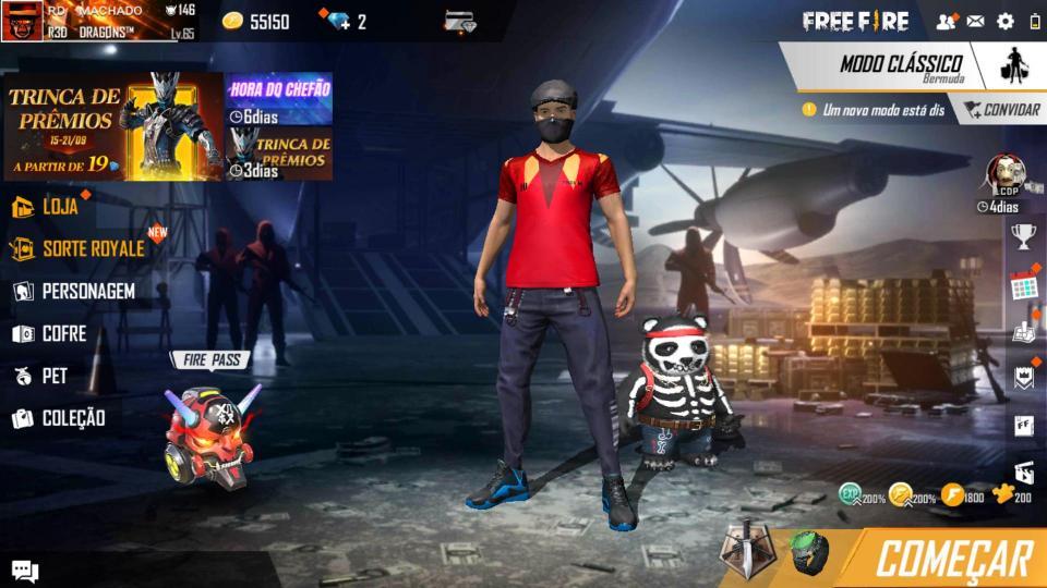 Combina&ccedil;&atilde;o so de itens comprados + Ouro royale 