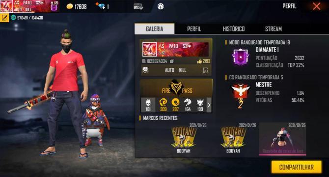 Combinação de skin E Nois Pato - Detalhes e visualização