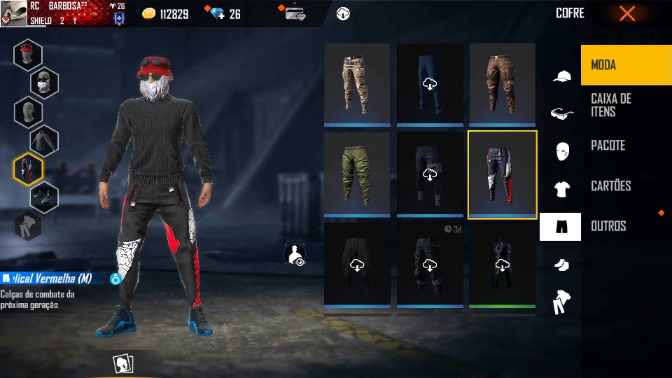 NOVA SKIN DO RANK DE TOKEN DE GRAÇA, GOLA ALTA PRETA, CALÇA ANGELICAL -  ATUALIZAÇÃO FREE FIRE 