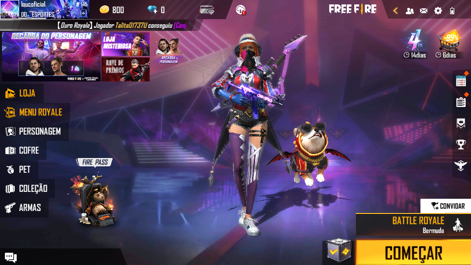 Skin 4 aniversario para pobres