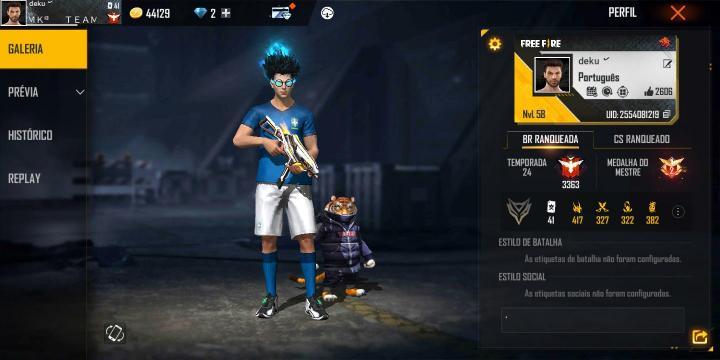 Skin Para Ranqueada, Combinação de Roupas e Skins