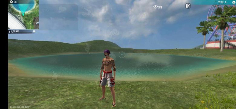 T&ocirc; de boa na lagoa