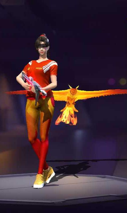 Combinação de skin Skin Red Yellow Feminina! - Detalhes e visualização