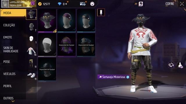 Combinação de skin Combinação Braba  - Detalhes e visualização