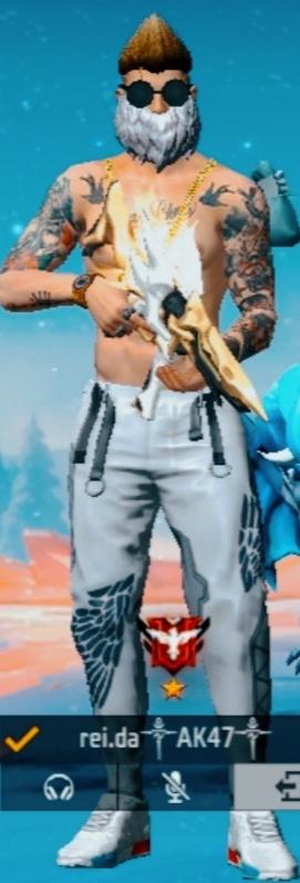 Combinação de skin Calça Anjelical Branca Barbinha Tênis Astro Camisa Preta  - Detalhes e visualização