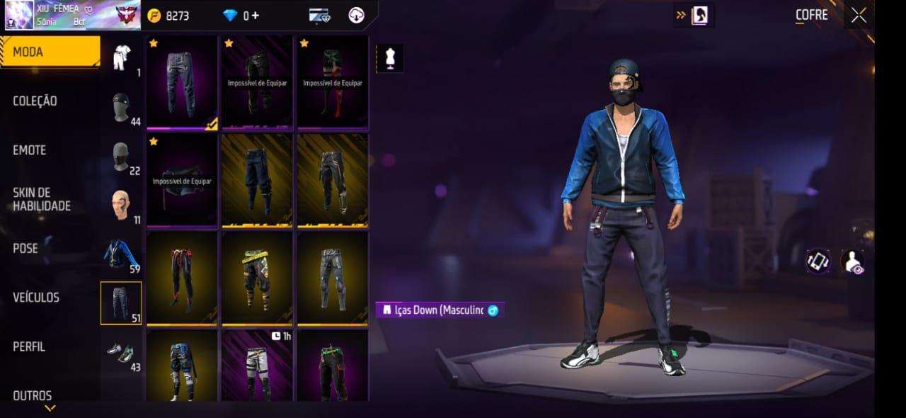 Combinação de skin Menos Atraente  - Detalhes e visualização
