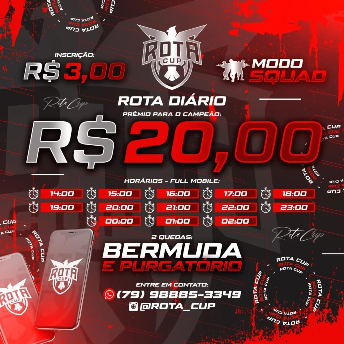Banner do diário apostado Rota Diário Free Fire no Free Fire