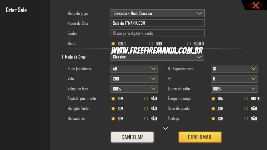 Free Fire: como criar sala personalizada, free fire