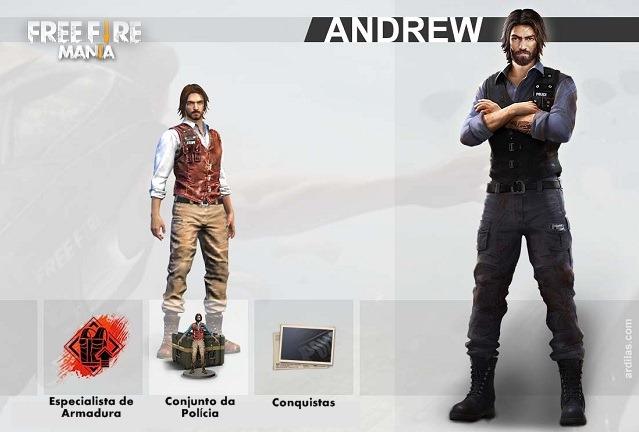 Personagem Andrew: Habilidade, dicas e sua ficha técnica completa