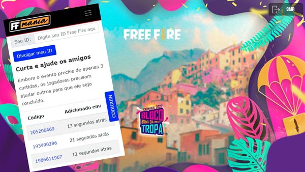 Chamar de volta Free Fire 2022: compartilhe o ID no evento de 21 a