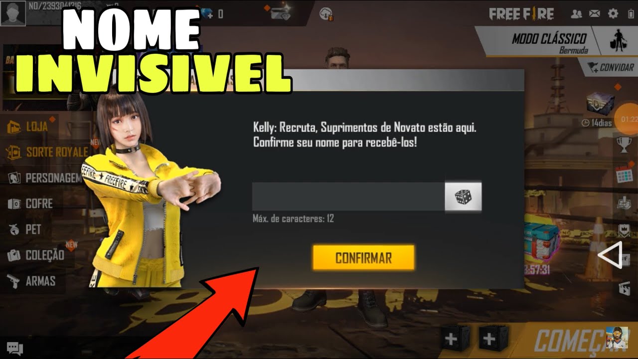 Espaço Invisivel Free Fire (ㅤ) - Psfont tk