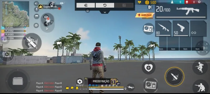 HUD Free Fire  — layout personalizado para móvil