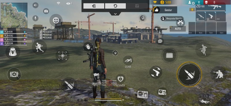 HUD Free Fire hid de 2 dedos atualizado — layout personalizado para celular