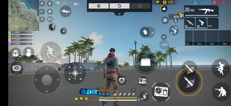 HUD Free Fire  — layout personalizado para móvil