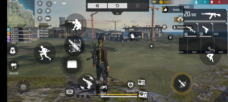 HUD Free Fire hud 2 dedos bem facin 2025 — layout personalizado para celular