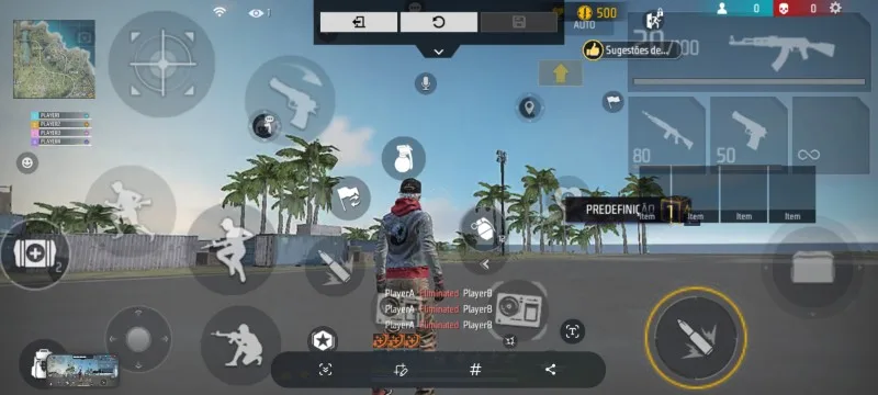 HUD hud 2 dedos,  fácil de acostumar Free Fire