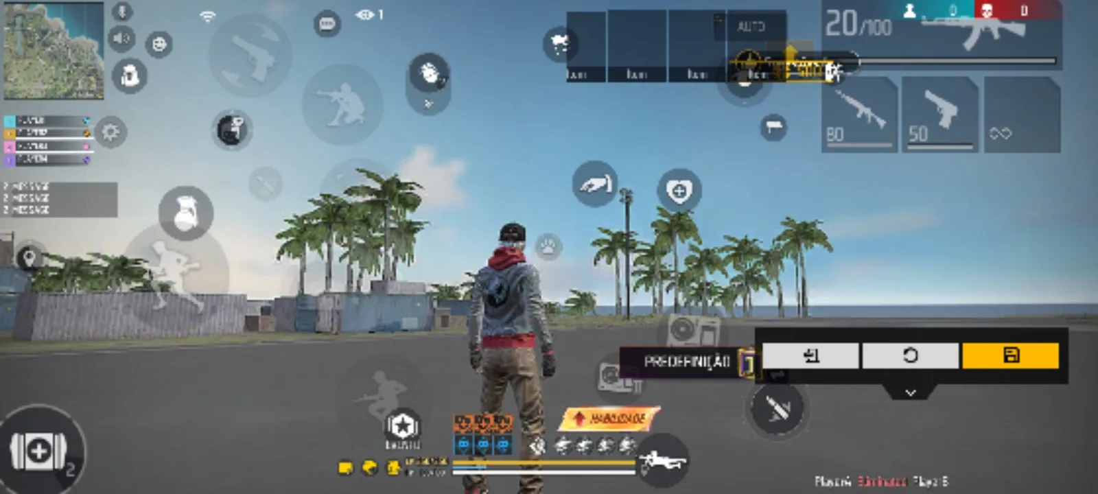HUD Free Fire  — layout personalizado para móvil