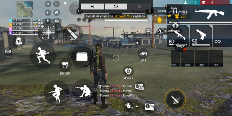 HUD Free Fire hud 3 dedos agachadinha do apela — layout personalizado para celular