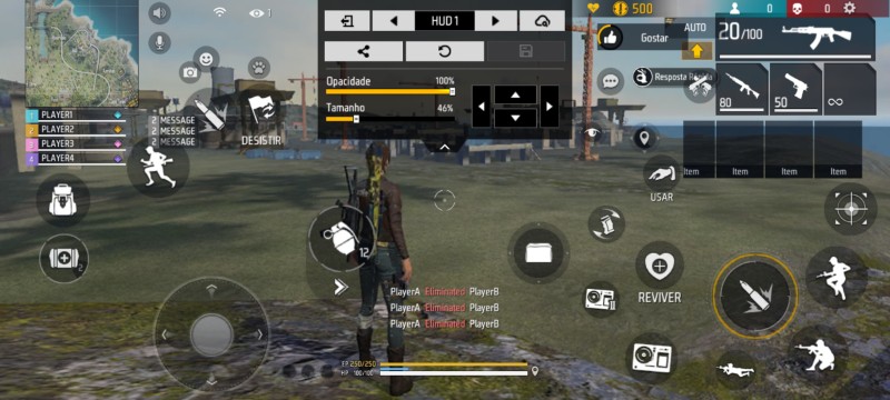 HUD Free Fire hud — layout personalizado para celular