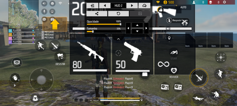 HUD Free Fire hud de doido — layout personalizado para celular