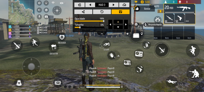 HUD Free Fire só capa — layout personalizado para celular