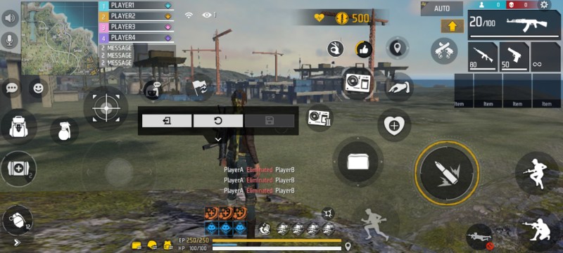 HUD suporte full gás