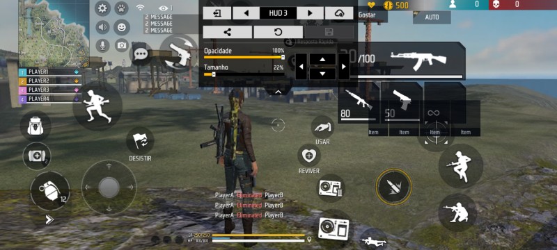 HUD Free Fire tmarechalh 24 se liga — layout personalizado para celular