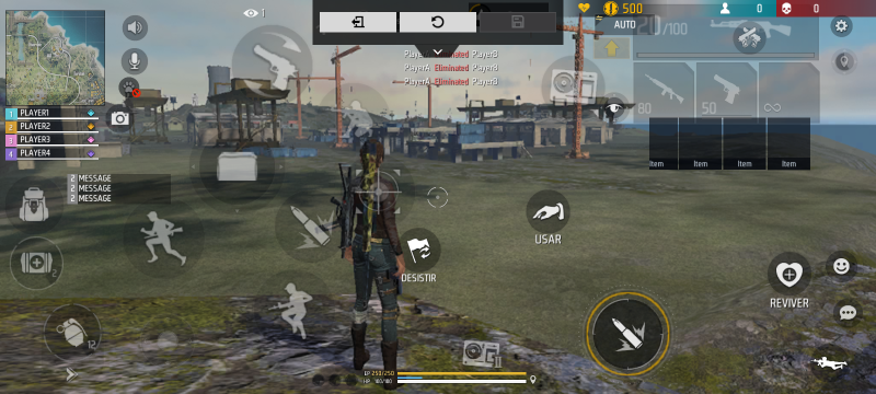 HUD Free Fire w  mari (hud 4 dedos iniciante) — layout personalizado para celular