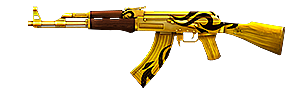 AK47- Dourada no Free Fire - item Raro